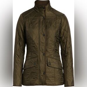 Barbour Calvary Polarquilt Lined Quilted Utility Jacket - Dark Olive 6